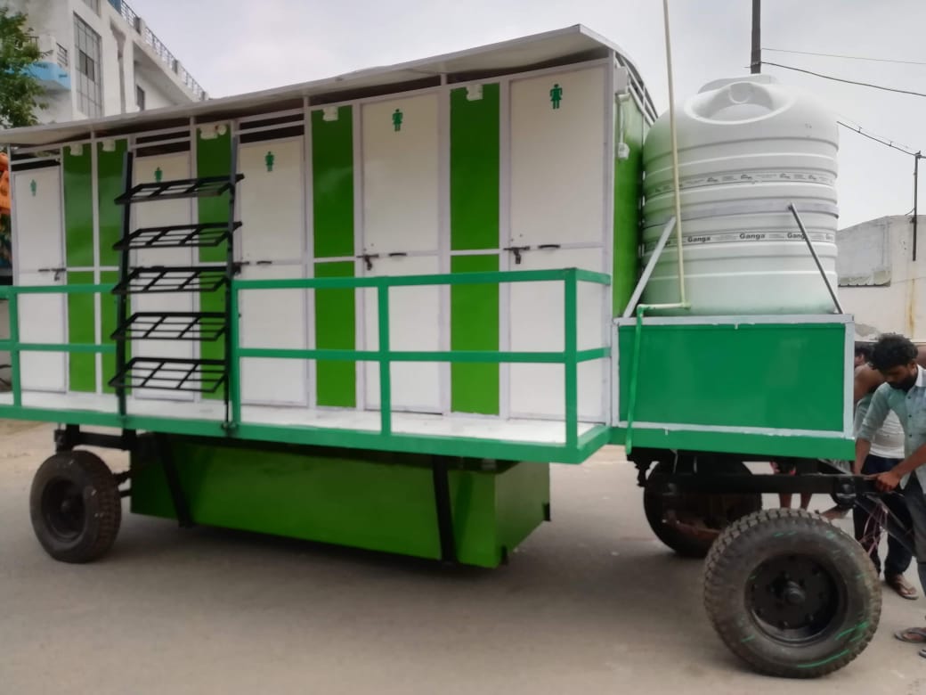 FRP mobile toilet van