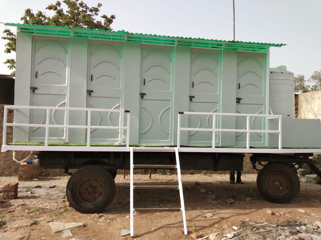 FRP mobile toilet van