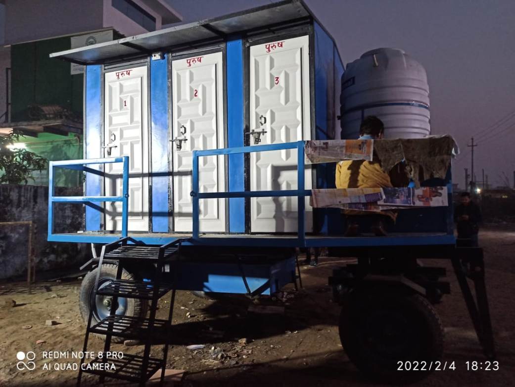 FRP mobile toilet van