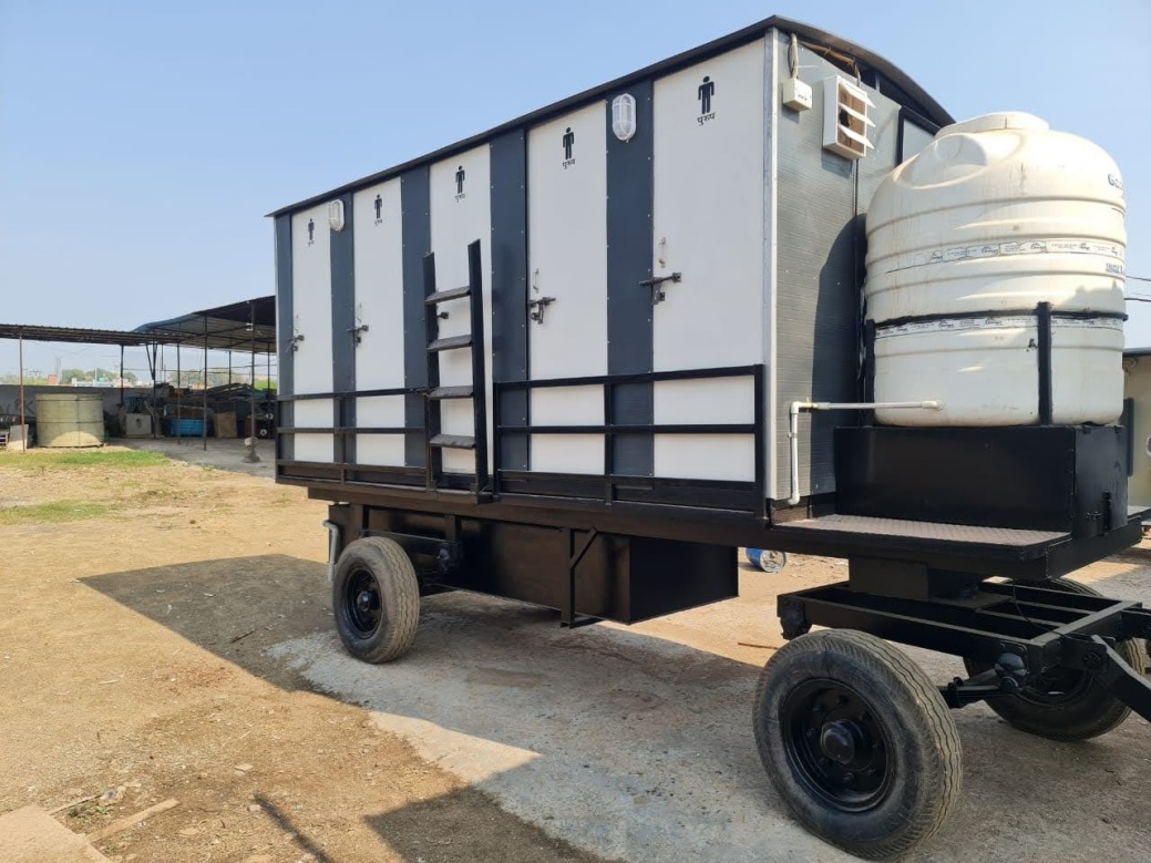 FRP mobile toilet van